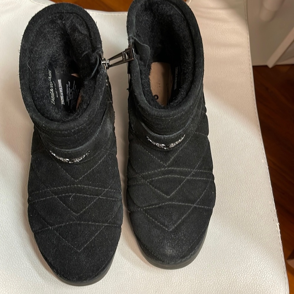COPY - Zadig et Voltaire women suede/ leather  faux fur lined boots size 8